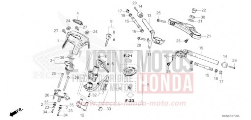 TUBO MANUBRIO/PONTE SUPERIORE CBR650RAK di 2019